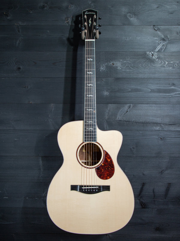 Eastman L-OMCE-QS Luthier Series Quilted Sapele / European Spruce w/ Cutaway+Electronics