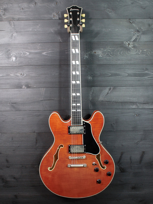 Eastman T59/TV-AMB Amber Truetone Varnish Semi-Hollowbody Maple Electric Guitar