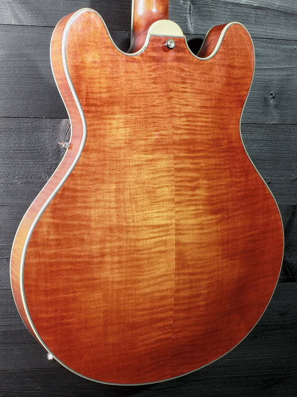 Eastman T59/TV-AMB Amber Truetone Varnish Semi-Hollowbody Maple Electric Guitar