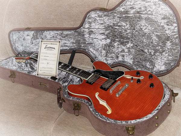 Eastman T59/TV-AMB Amber Truetone Varnish Semi-Hollowbody Maple Electric Guitar