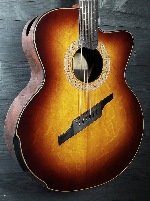 Pre-Owned Greenfield G4-DA Fanfret Multi-Scale Acoustic Guitar c.2005 Sunburst
