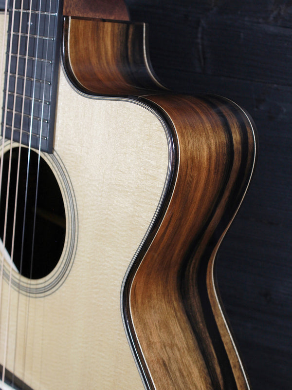 Bourgeois Soloist OMC boutique acoustic guitar available at Tobias Music cutaway view