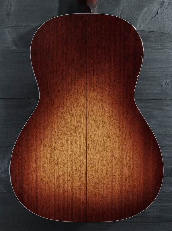 Custom Santa Cruz 00-1929 Style 12-Fret all-solid mahogany acoustic guitar with shaded Edgeburst Back view