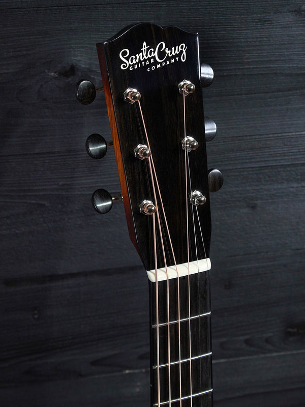 Custom Santa Cruz 00-1929 Style 12-Fret all-solid mahogany acoustic guitar with shaded Edgeburst Headstock and tuners