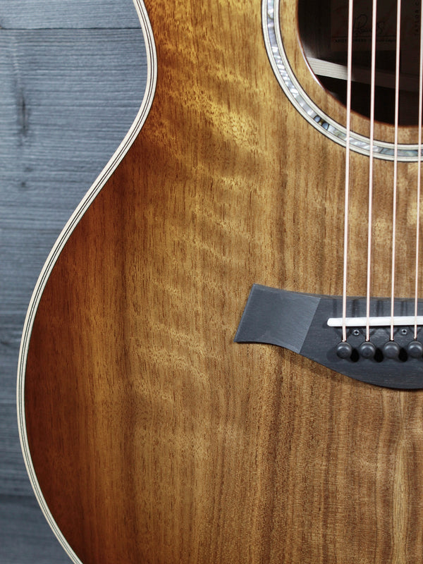Pre-Owned Taylor Custom Grand Auditorium Figured Walnut Acoustic-Electric Guitar | Shaded Edgeburst | ES2 Electronics