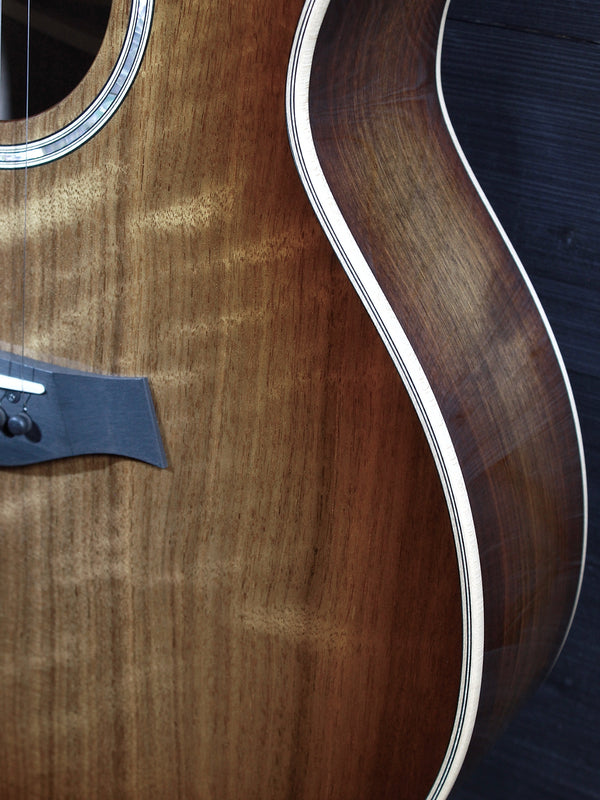 Pre-Owned Taylor Custom Grand Auditorium Figured Walnut Acoustic-Electric Guitar | Shaded Edgeburst | ES2 Electronics
