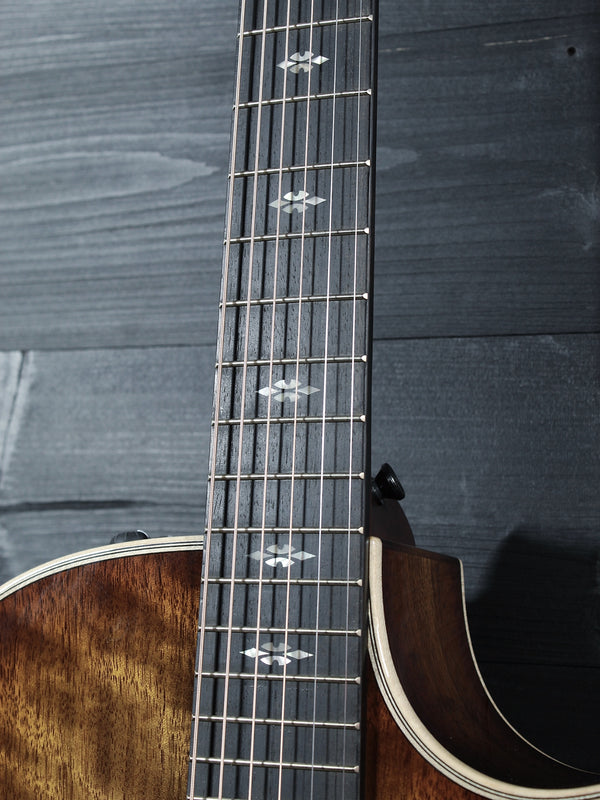 Pre-Owned Taylor Custom Grand Auditorium Figured Walnut Acoustic-Electric Guitar | Shaded Edgeburst | ES2 Electronics