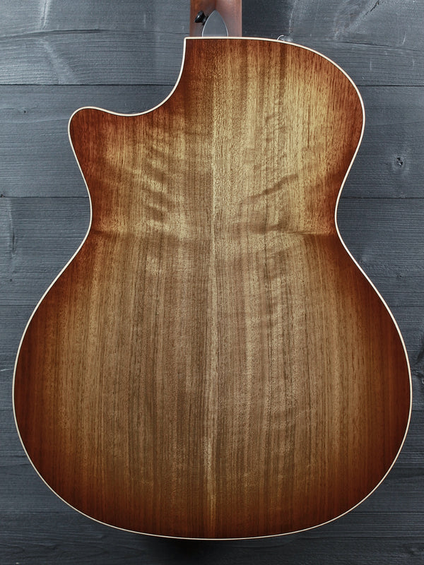 Pre-Owned Taylor Custom Grand Auditorium Figured Walnut Acoustic-Electric Guitar | Shaded Edgeburst | ES2 Electronics