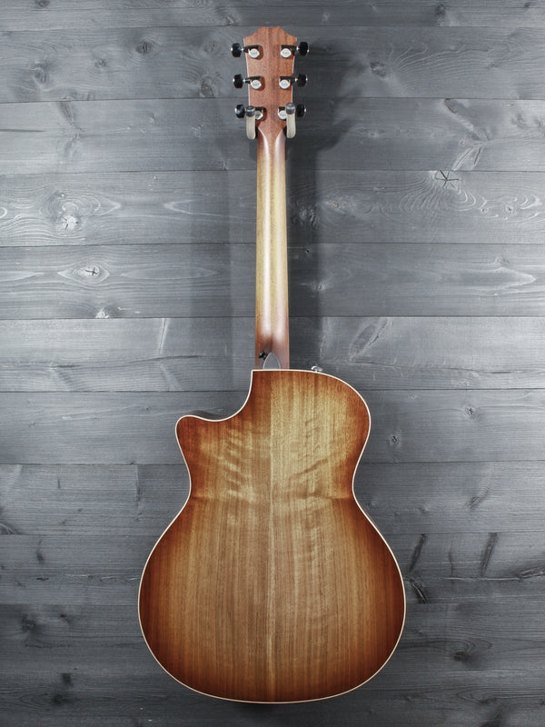 Pre-Owned Taylor Custom Grand Auditorium Figured Walnut Acoustic-Electric Guitar | Shaded Edgeburst | ES2 Electronics