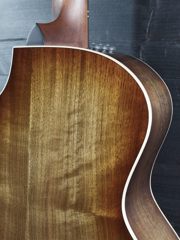 Pre-Owned Taylor Custom Grand Auditorium Figured Walnut Acoustic-Electric Guitar | Shaded Edgeburst | ES2 Electronics