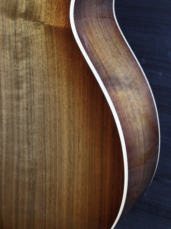 Pre-Owned Taylor Custom Grand Auditorium Figured Walnut Acoustic-Electric Guitar | Shaded Edgeburst | ES2 Electronics