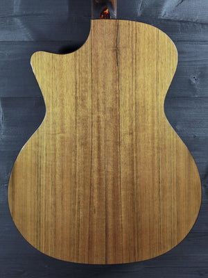Eastman AC222CE Deluxe all solid acoustic electric guitar back view close up