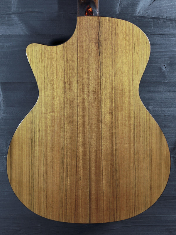 Eastman AC222CE Deluxe all solid acoustic electric guitar back view close up