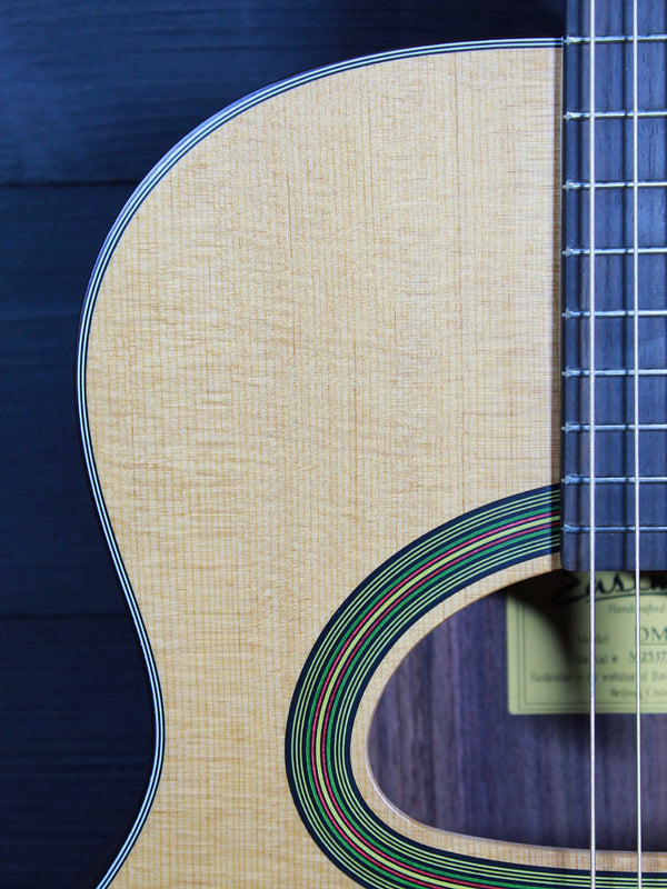 Eastman DM3 Grande Bouche Gypsy Jazz Acoustic Guitar with solid Sitka spruce top and traditional D-hole design at Tobias Music.