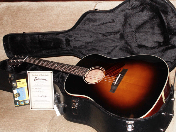 Eastman E10 SS-TC Sunburst Slope Shoulder Thermo-Cured Adirondack Dreadnought Acoustic Guitar