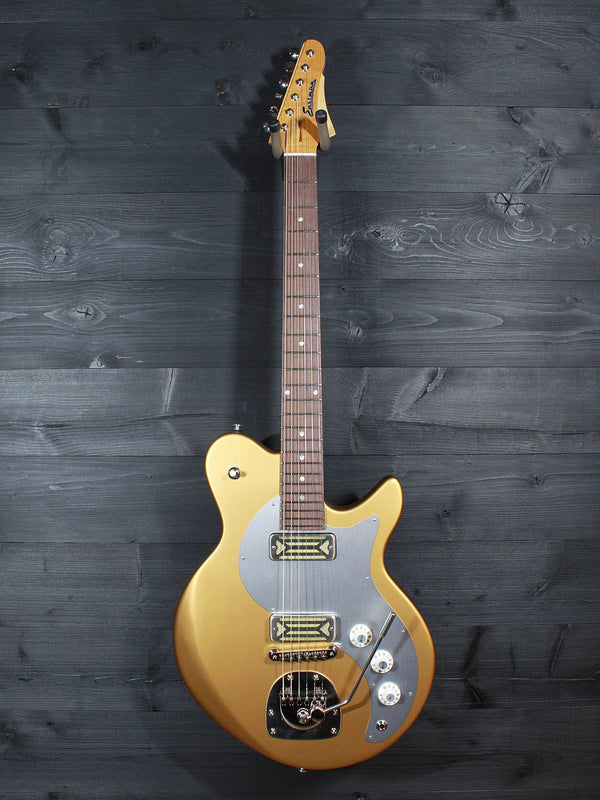 Eastman Fullertone Offset electric guitar in Gold finish front view