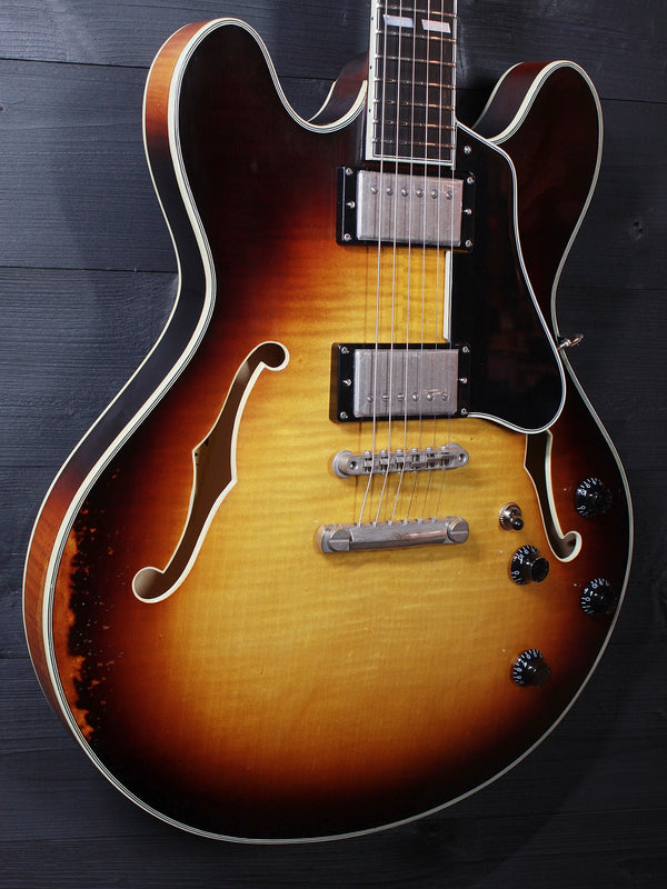 Eastman T59/v-SB Antique Varnish Sunburst Semi-Hollowbody Guitar
