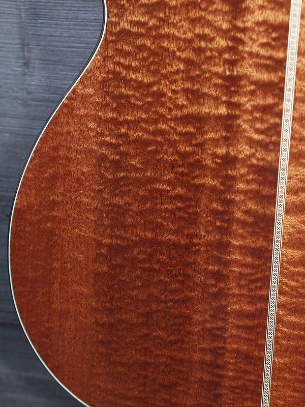 Eastman L-OMCE-QS Luthier Series Quilted Sapele / European Spruce w/ Cutaway+Electronics