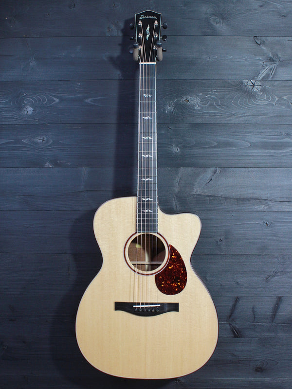 Eastman L-OMCE-QS Luthier Series Quilted Sapele / European Spruce w/ Cutaway+Electronics