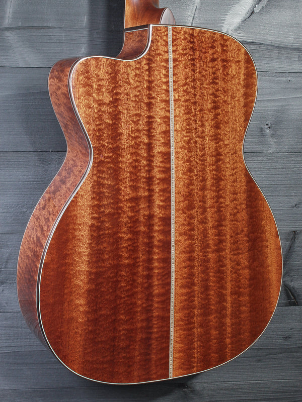 Eastman L-OMCE-QS Luthier Series Quilted Sapele / European Spruce w/ Cutaway+Electronics