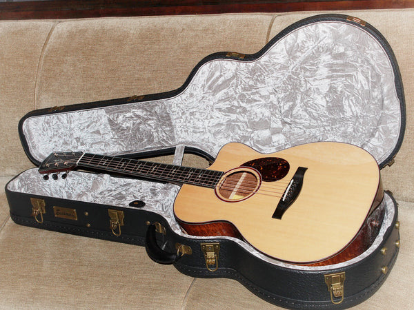 Eastman L-OMCE-QS Luthier Series Quilted Sapele / European Spruce w/ Cutaway+Electronics