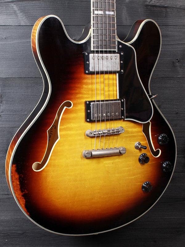 Eastman T59/v-SB Antique Varnish Sunburst Semi-Hollowbody Guitar