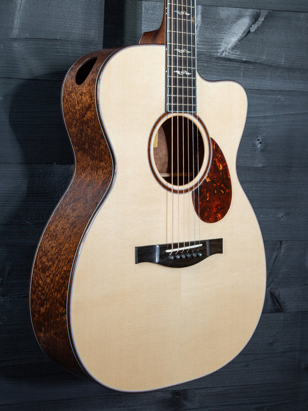 Eastman L-OMCE-QS Luthier Series Quilted Sapele / European Spruce w/ Cutaway+Electronics
