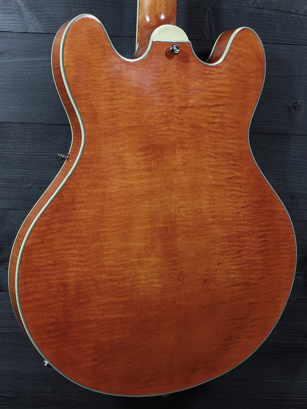 Eastman T59/TV-AMB Amber Thinline Semi-Hollowbody Electric Guitar