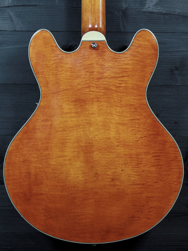 Eastman T59/TV-AMB Amber Thinline Semi-Hollowbody Electric Guitar