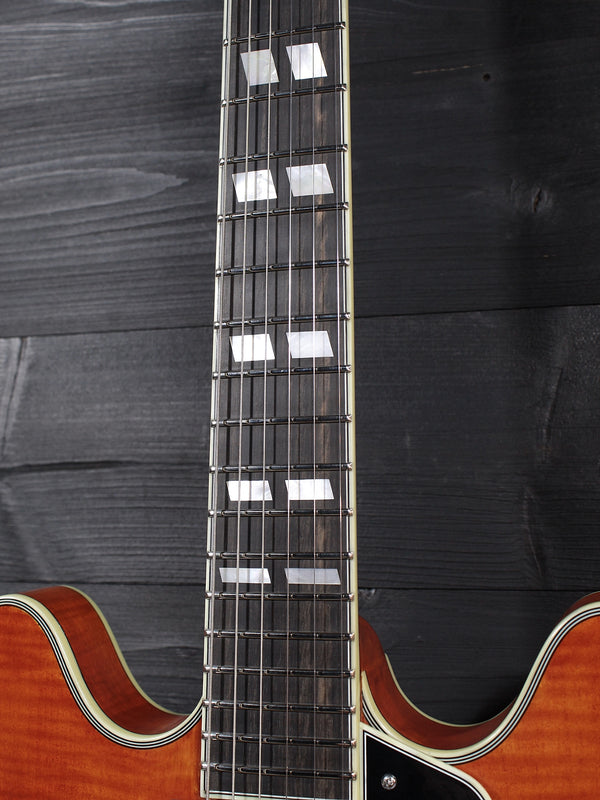 Eastman T59/TV-AMB Amber Thinline Semi-Hollowbody Electric Guitar