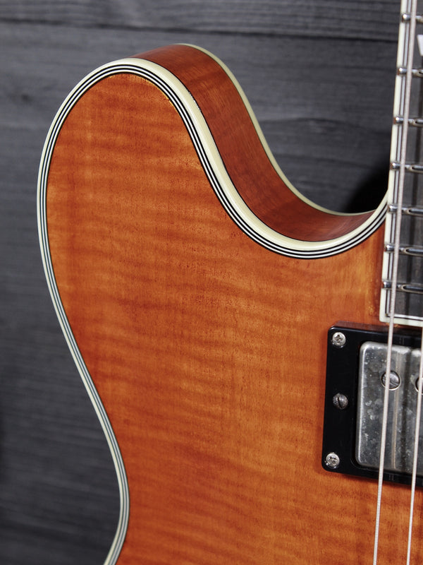 Eastman T59/TV-AMB Amber Thinline Semi-Hollowbody Electric Guitar