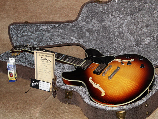 Eastman T59/v-SB Antique Varnish Sunburst Semi-Hollowbody Guitar