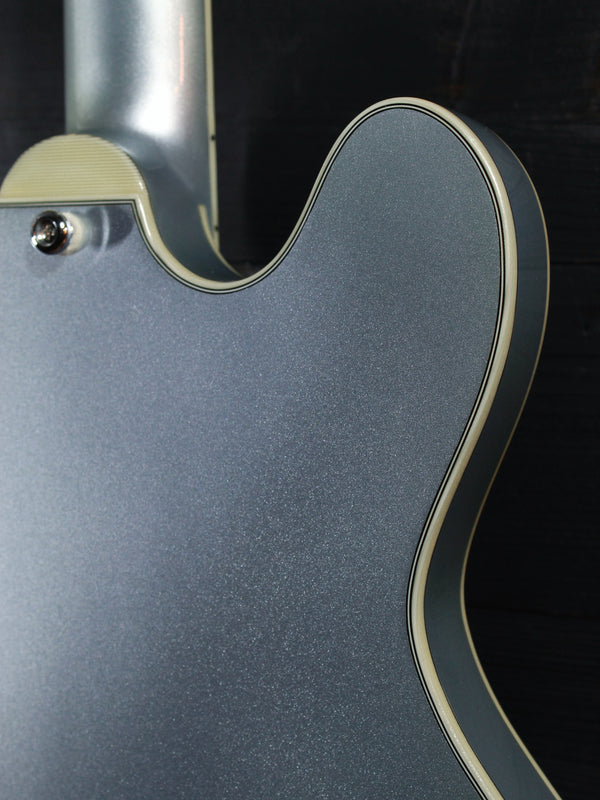Eastman T64 Trapeze Iced Blue Metallic Hollowbody Electric Guitar