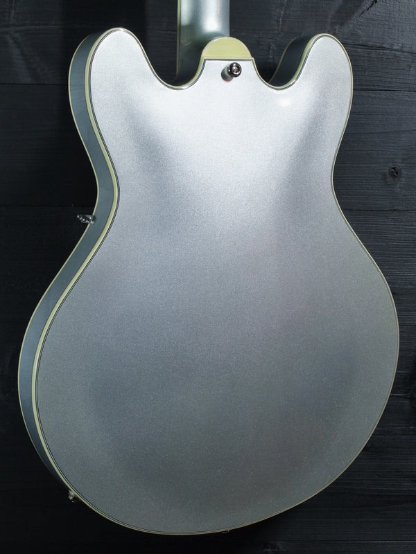 Eastman T64 Trapeze Iced Blue Metallic Hollowbody Electric Guitar