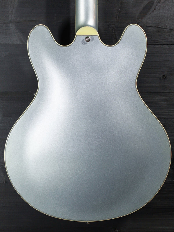 Eastman T64 Trapeze Iced Blue Metallic Hollowbody Electric Guitar