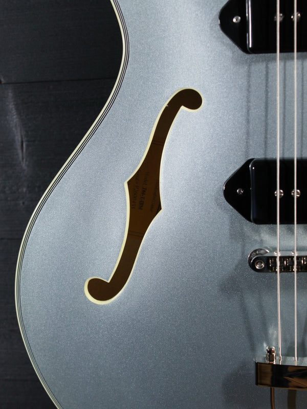 Eastman T64 Trapeze Iced Blue Metallic Hollowbody Electric Guitar