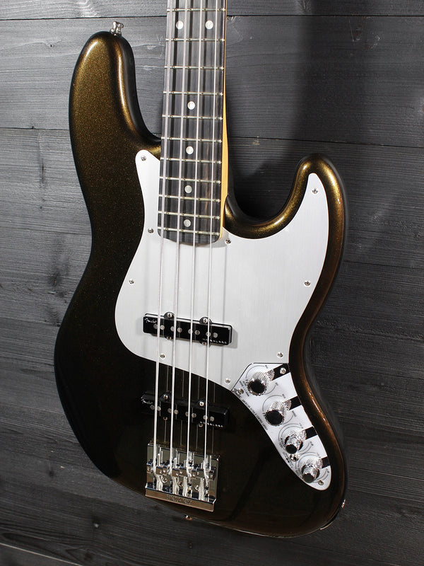 Pre-Owned Fender American Ultra II Jazz Bass – Texas Tea