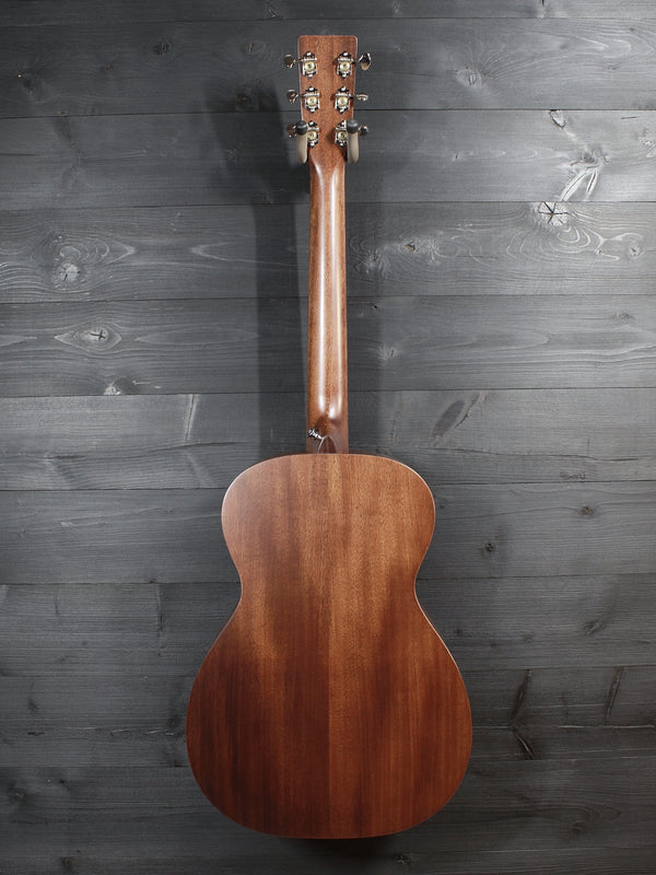 Full view of back on Martin 0-10E Retro Jason Isbell Signature acoustic guitar