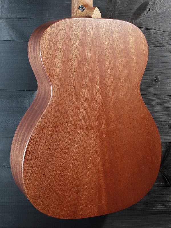 Glamour shot of Back of Martin 000-Jr acoustic guitar featuring solid Sapele wood