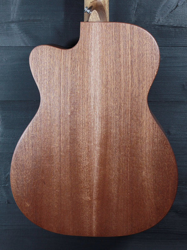 Martin 000C Jr-E acoustic-electric guitar back view close up