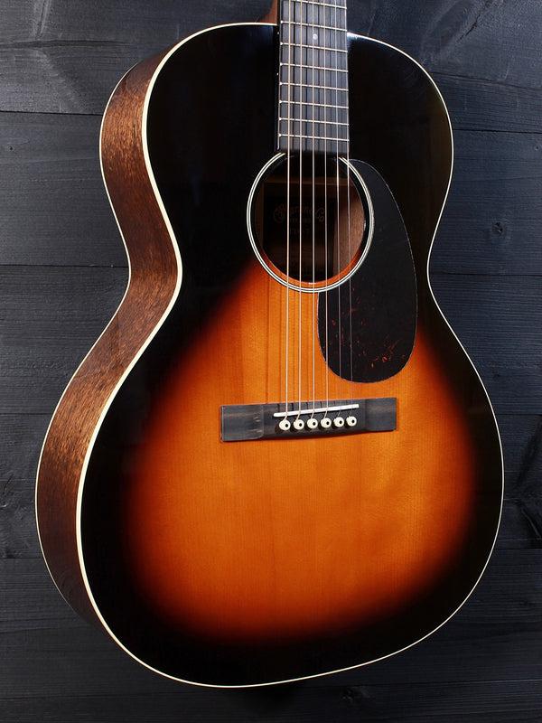 Martin CEO-7 acoustic guitar with Autumn Sunset Burst finish angle view