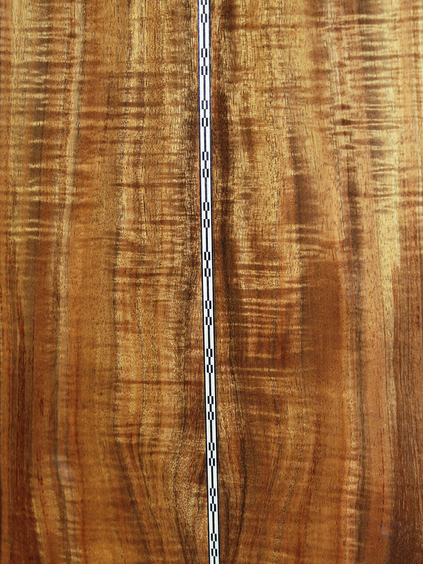 Premium Broad Figure Hawaiian Koa back on Martin Custom Shop acoustic guitar