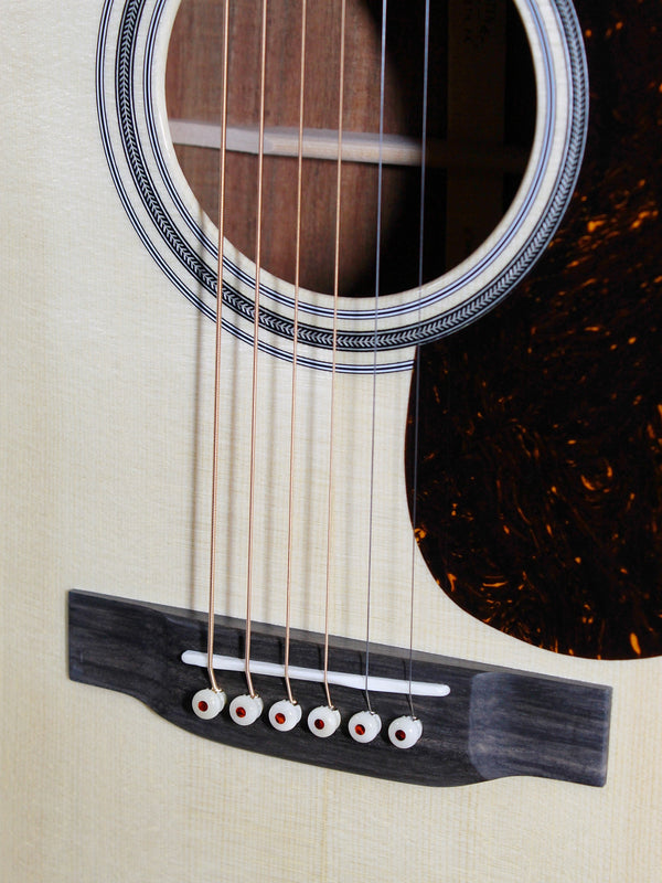 Certified European High Altitude Swiss Spruce top on Martin Custom Shop 000Bridge and saddle