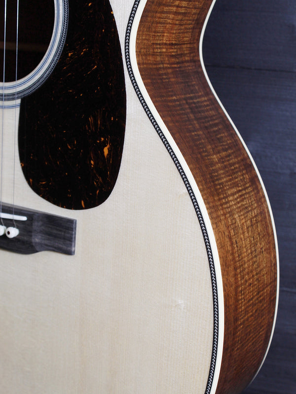 Certified European High Altitude Swiss Spruce top on Martin Custom Shop 000  with Koa back and sides