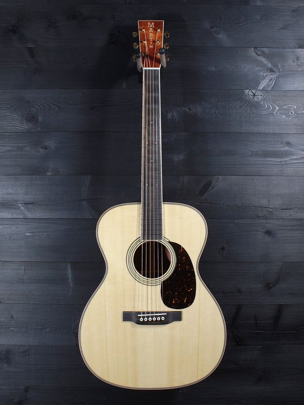 Martin Custom OM acoustic guitar with High Altitude Swiss Spruce top full view