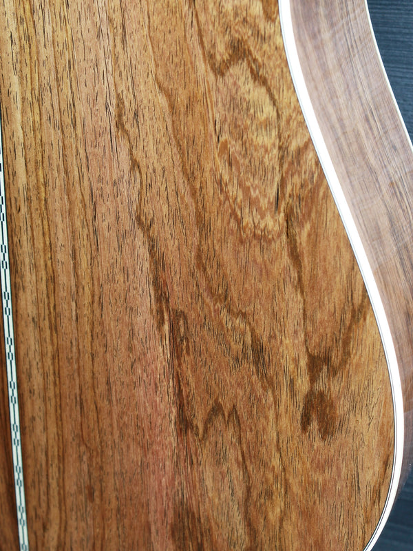 Martin Custom Shop Dreadnought with Adirondack Spruce top and Guatemalan Rosewood lower bout wood grain