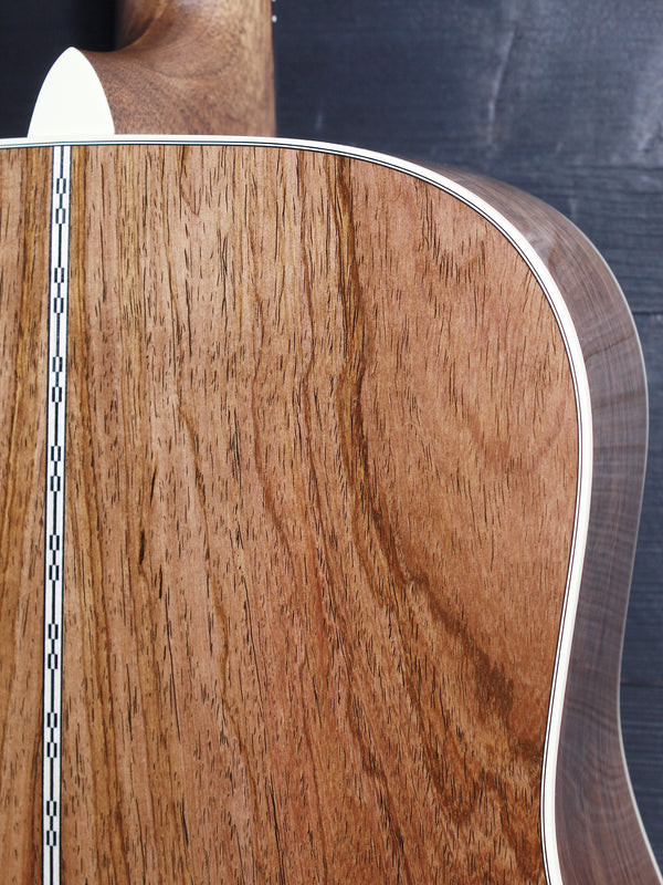 Martin Custom Shop Dreadnought with Adirondack Spruce top and Guatemalan Rosewood upper bout back view