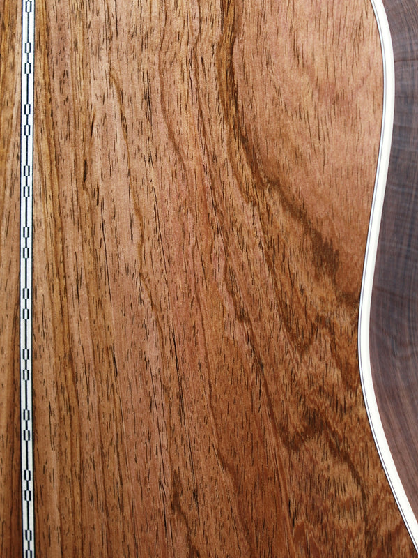 Martin Custom Shop Dreadnought with Adirondack Spruce top and Guatemalan Rosewood back wood grain