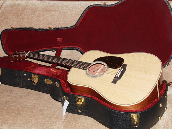 Martin Custom Shop Dreadnought with Adirondack Spruce top and Guatemalan Rosewood upgraded Cabernet case