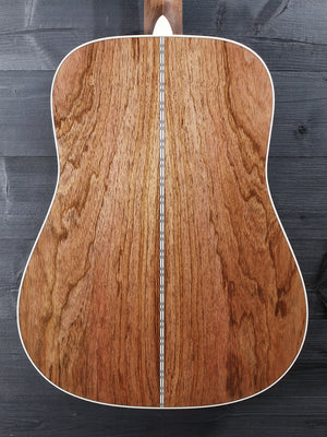 Martin Custom Shop Dreadnought with Adirondack Spruce top and Guatemalan Rosewood back view
